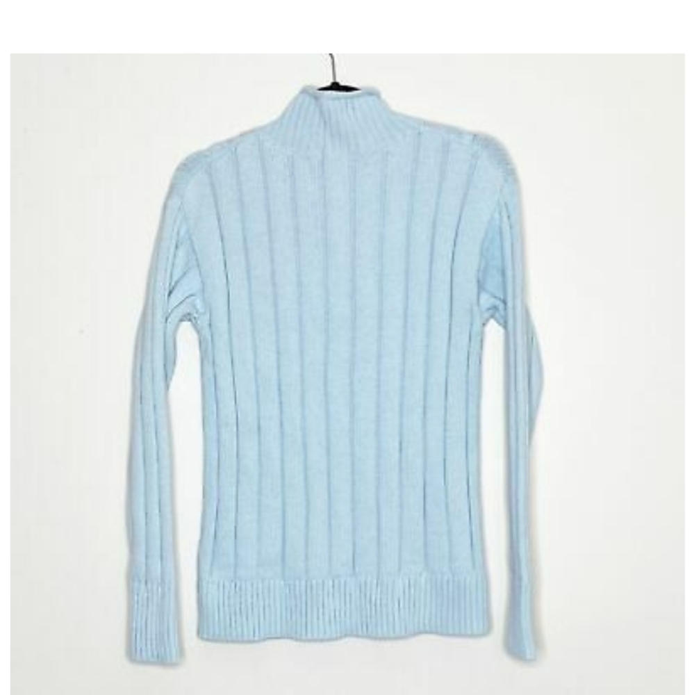 J. CREW BLUE CABLE KNIT SWEATER SIZE SMALL - Picture 10 of 10